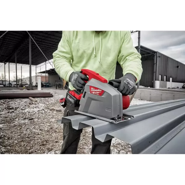 Milwaukee M18 FUEL 18-Volt 8 in. Lithium-Ion Brushless Cordless Metal Cutting Circular Saw Kit with 8.0 Ah Battery, Rapid Charger