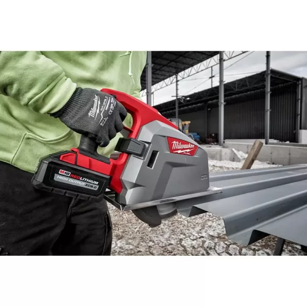 Milwaukee M18 FUEL 18-Volt 8 in. Lithium-Ion Brushless Cordless Metal Cutting Circular Saw Kit with 8.0 Ah Battery, Rapid Charger