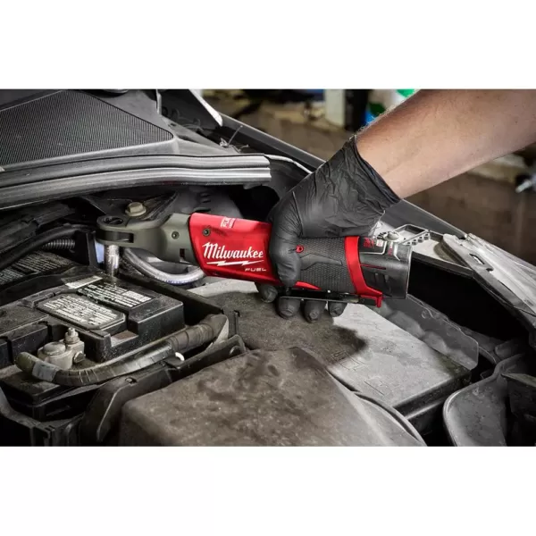 Milwaukee M12 FUEL 12-Volt Lithium-Ion Brushless Cordless 1/4 in. Ratchet Kit W/ (2) 2.0Ah Batteries, Charger & Tool Bag