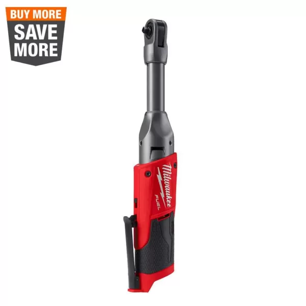 Milwaukee M12 FUEL 12-Volt Lithium-Ion Brushless Cordless 1/4 in. Extended Reach Ratchet (Tool-Only)