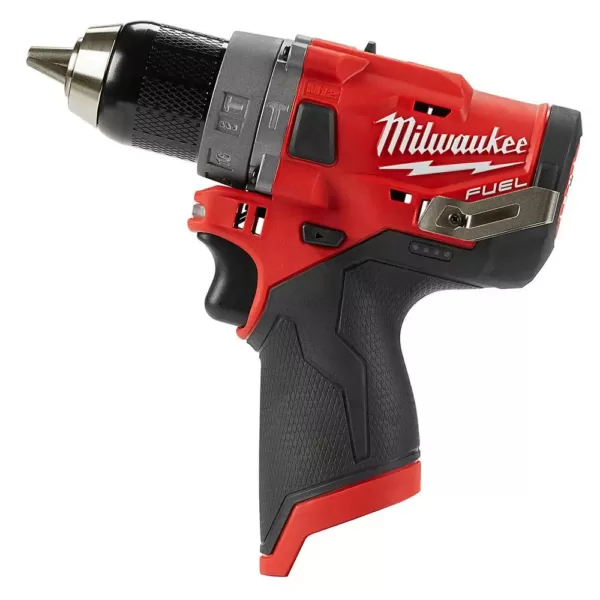 Milwaukee M12 FUEL 12-Volt Lithium-Ion Brushless Cordless 1/2 in. Hammer Drill (Tool-Only)