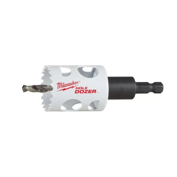 Milwaukee 1-1/2 in. Hole Dozer Bi-Metal Hole Saw with 3/8 in. Arbor & Pilot Bit