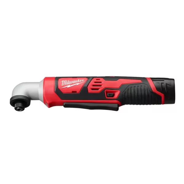 Milwaukee M12 12-Volt Lithium-Ion Cordless 1/4 in. Right Angle Hex Impact Driver Kit W/(1) 1.5Ah Batteries, Charger & Case