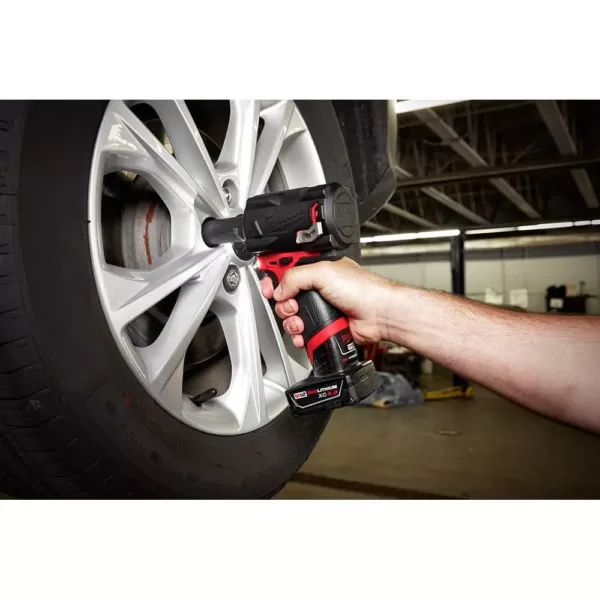 Milwaukee M12 FUEL 12-Volt Lithium-Ion Brushless Cordless Stubby 1/2 in. Impact Wrench (Tool-Only)