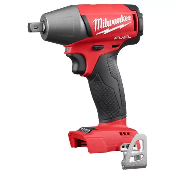 Milwaukee M18 FUEL 18-Volt Lithium-Ion Brushless Cordless 1/2 in. Compact Impact Wrench with Pin Detent (Tool-Only)