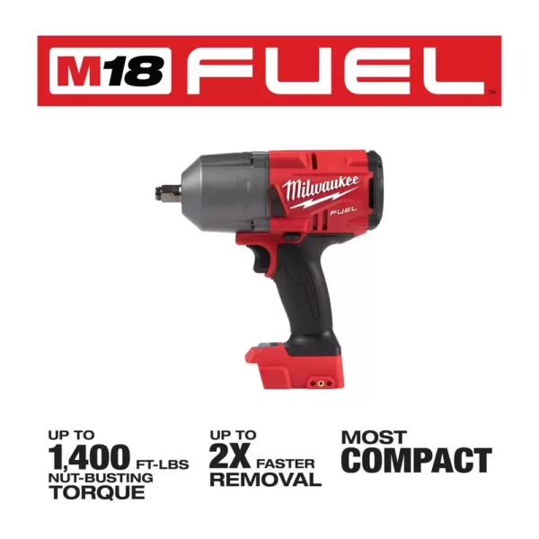 Milwaukee M18 FUEL 18-Volt Lithium-Ion Brushless Cordless 1/2 in. Impact Wrench with Friction Ring & 7 in. Variable Speed Polisher