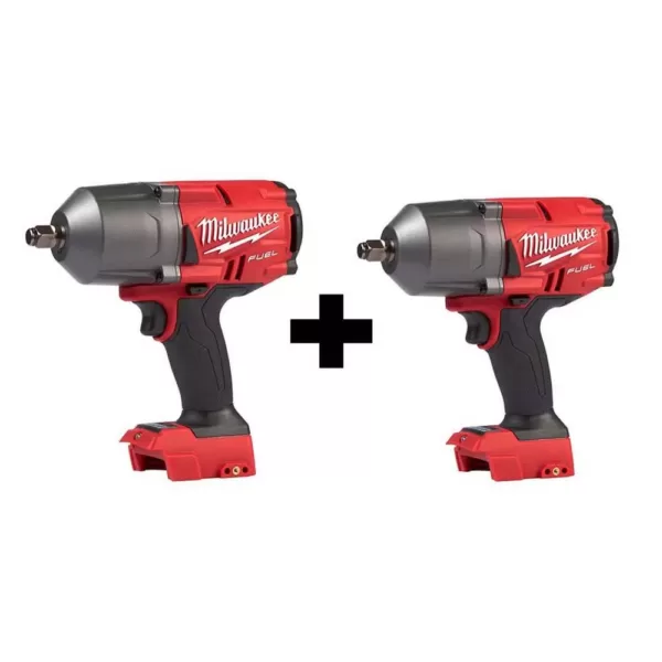 Milwaukee M18 FUEL 18-Volt Lithium-Ion Brushless Cordless 1/2 in. Impact Wrench with Friction Ring (2-Tool)