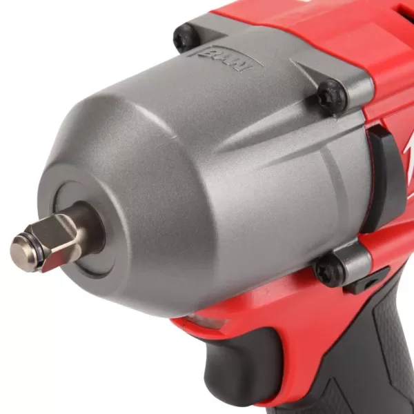 Milwaukee M18 FUEL 18-Volt Lithium-Ion Mid Torque Brushless Cordless 3/8 in. Impact Wrench W/ Friction Ring W/(2) 5.0Ah Batteries