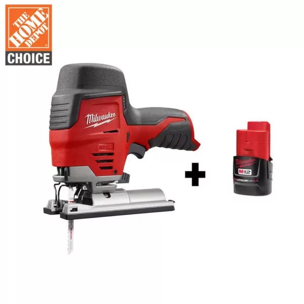 Milwaukee M12 12-Volt Lithium-Ion Cordless Jig Saw with M12 2.0Ah Battery