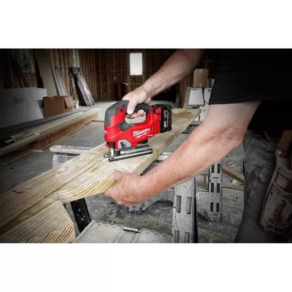 Milwaukee M18 FUEL 18-Volt Lithium-Ion Brushless Cordless Jig Saw with M18 5.0 Ah Battery