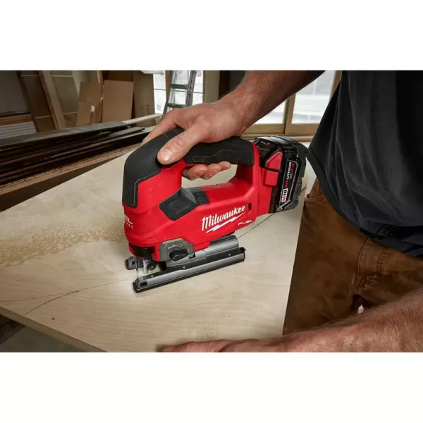 Milwaukee M18 FUEL 18-Volt Lithium-Ion Brushless Cordless Jig Saw Kit With (1) 5.0Ah Battery, Charger and Case