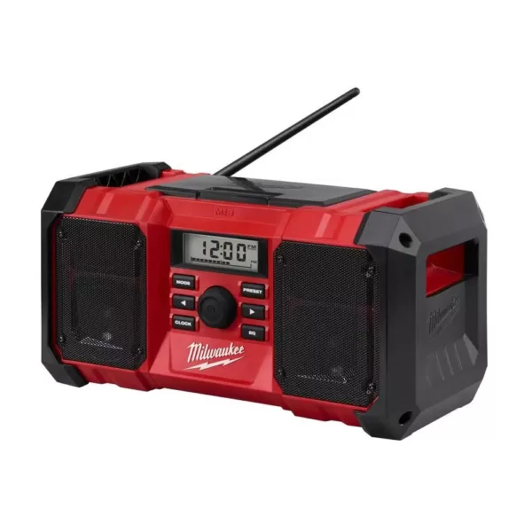 Milwaukee M18 18-Volt Lithium-Ion Cordless Jobsite Radio with INKZALL Black Fine Point Jobsite Marker