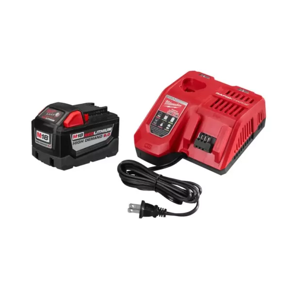 Milwaukee M18 ONE-KEY 18-Volt Lithium-Ion Cordless ROCKET Dual Pack Tower Light W/ (2) 9.0Ah Batteries, Rapid Charger