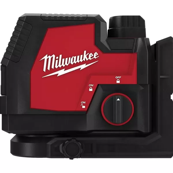 Milwaukee 100 ft. REDLITHIUM Lithium-Ion USB Green Rechargeable Cross Line Laser Level with Charger