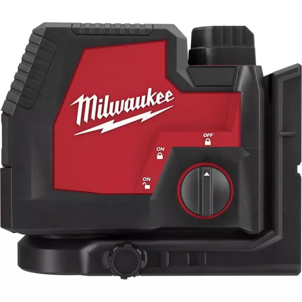 Milwaukee Green 100 ft. Cross Line and Plumb Points Rechargeable Laser Level with REDLITHIUM Lithium-Ion USB Battery and Charger