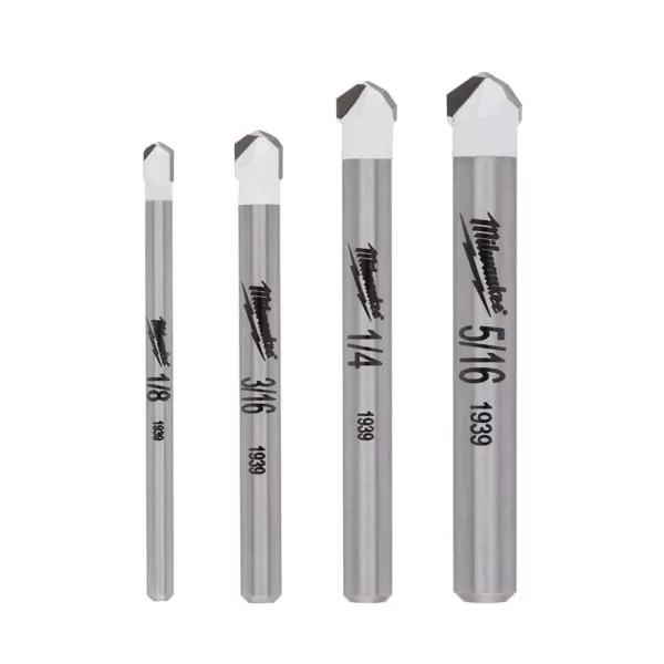 Milwaukee Carbide Natural Stone Bit Set (4-Pack)