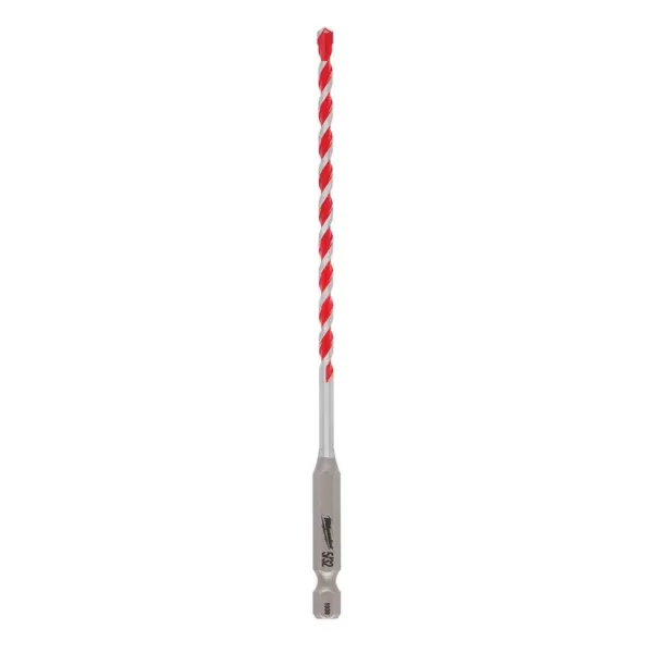 Milwaukee 5/32 in. x 4 in. x 6 in. SHOCKWAVE Carbide Hammer Drill Bit for Concrete, Stone, Masonry Drilling