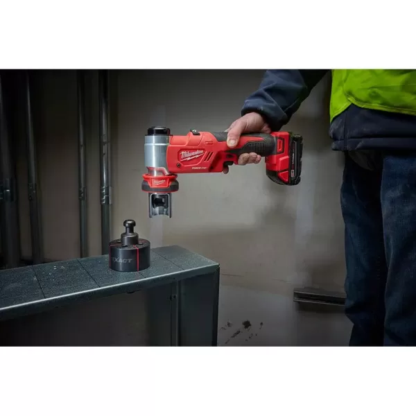 Milwaukee M18 18-Volt Lithium-Ion 1/2 in. to 4 in. Force Logic 6 Ton Cordless Knockout Tool Kit with FUEL Bandsaw