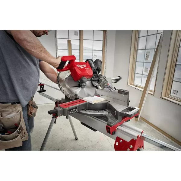 Milwaukee M18 FUEL 18-Volt Lithium-Ion Brushless Cordless 12 in. Dual Bevel Sliding Compound Miter Saw with Stand (Tool-Only)