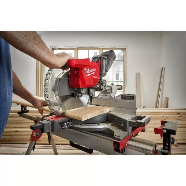 Milwaukee M18 FUEL 18-Volt 12 in. Lithium-Ion Brushless Cordless Dual Bevel Sliding Compound Miter Saw with 8.0 Ah Battery