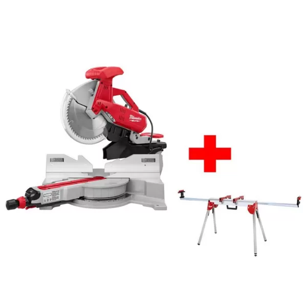 Milwaukee 12 in. Sliding Dual Bevel Miter Saw with Folding Miter Saw Stand