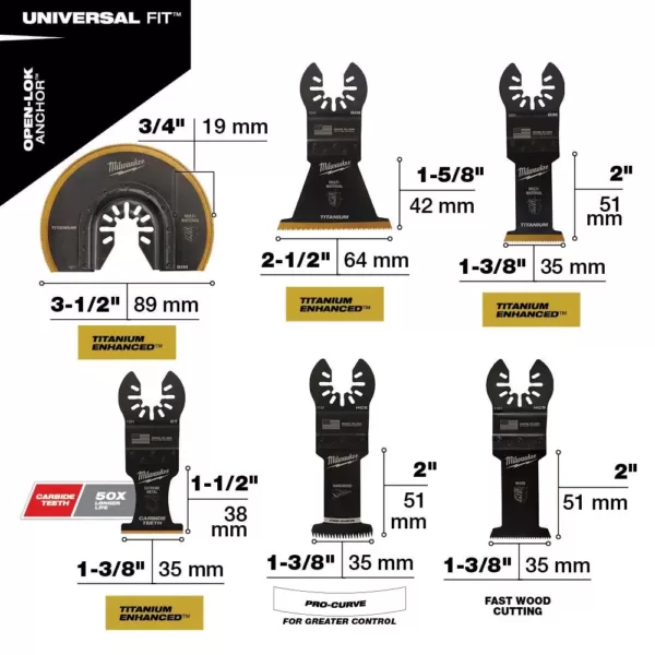 Milwaukee Oscillating Multi-Tool Blade Kit (9-Piece)