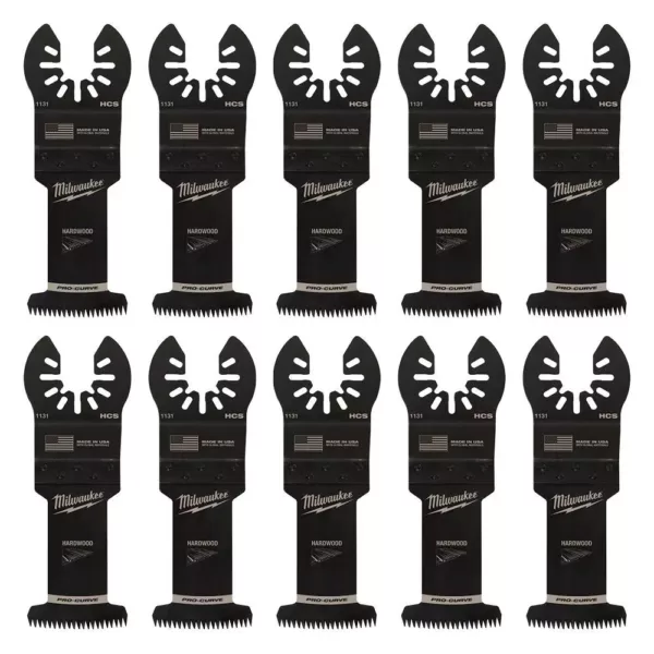 Milwaukee 1-3/8 in. High Carbon Steel Universal Fit Japanese Teeth Hardwood Cutting Oscillating Multi-Tool Blade (10-Pack)