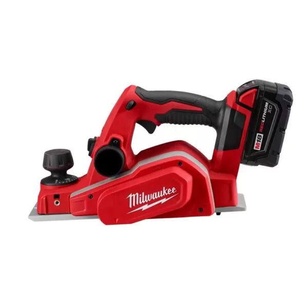 Milwaukee M18 18-Volt Lithium-Ion 3-1/4 in. Cordless Planer Kit with One 3.0 Ah Batteries, Charger, Tool Bag