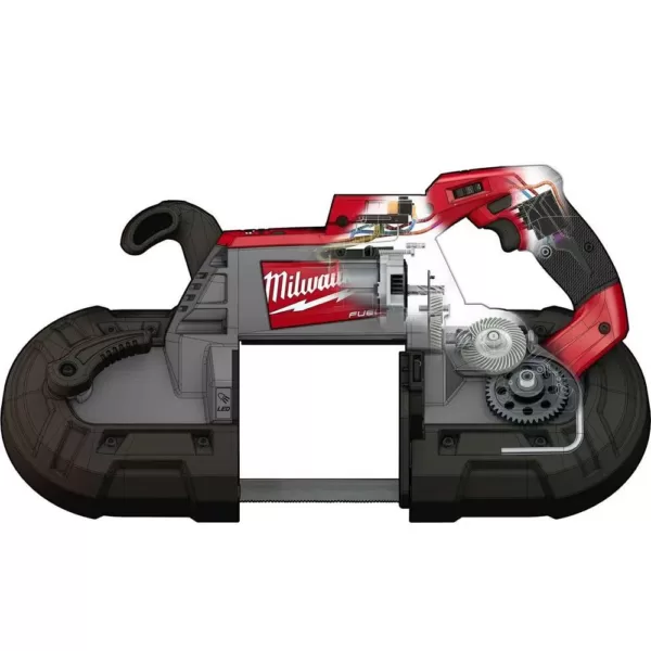 Milwaukee M18 FUEL 18-Volt Lithium-Ion Brushless Cordless Deep Cut Band Saw and Grinder with Two 6.0 Ah Batteries