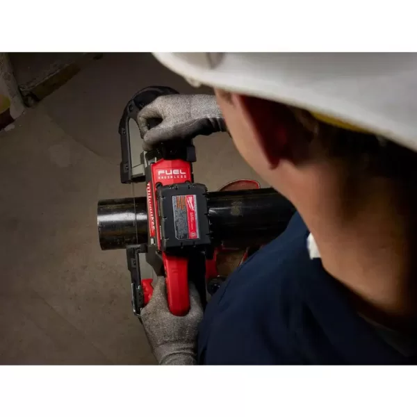 Milwaukee M18 FUEL 18-Volt Lithium-Ion Brushless Cordless Deep Cut Band Saw and Grinder with Two 6.0 Ah Batteries