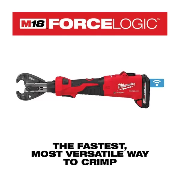 Milwaukee M18 18-Volt Lithium-Ion Cordless FORCE LOGIC 6-Ton Utility Crimping Kit with D3 Snub Nose Jaw