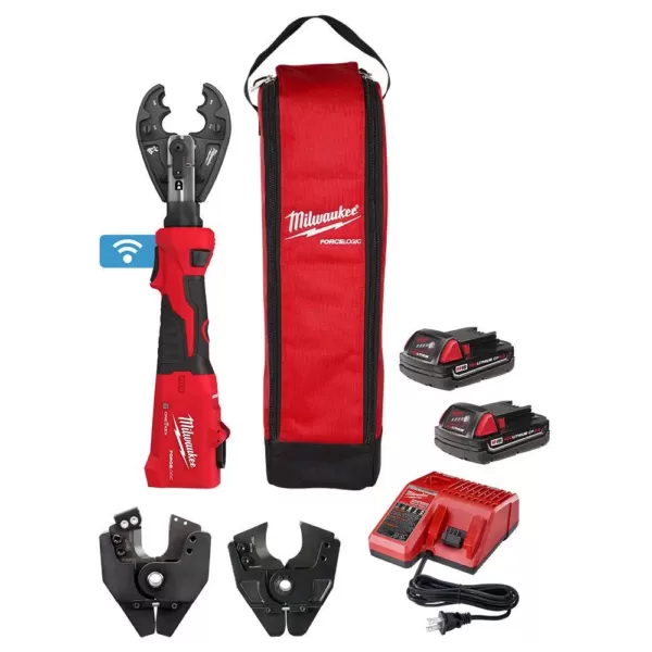 Milwaukee M18 18-Volt Lithium-Ion Cordless FORCE LOGIC 6-Ton Utility Crimping Kit with BG-D3 Jaw