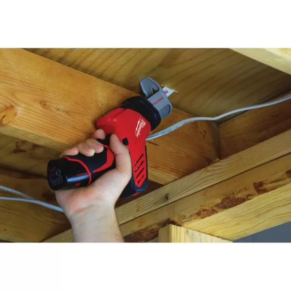 Milwaukee M12 12-Volt Lithium-Ion Cordless PVC Shear Kit W/ M12 HACKZALL Reciprocating Saw