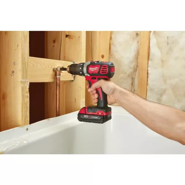 Milwaukee M18 18-Volt Lithium-Ion Cordless 1/2 in. Drill Driver Kit w/ (2) 1.5Ah Batteries, Charger, Hard Case