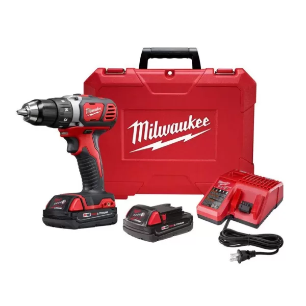 Milwaukee M18 18-Volt Lithium-Ion Cordless 1/2 in. Drill Driver Kit w/ (2) 1.5Ah Batteries, Charger, Hard Case