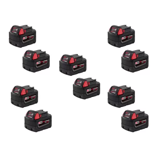 Milwaukee M18 18-Volt Lithium-Ion XC Extended Capacity Battery Pack 5.0Ah (10-Pack)