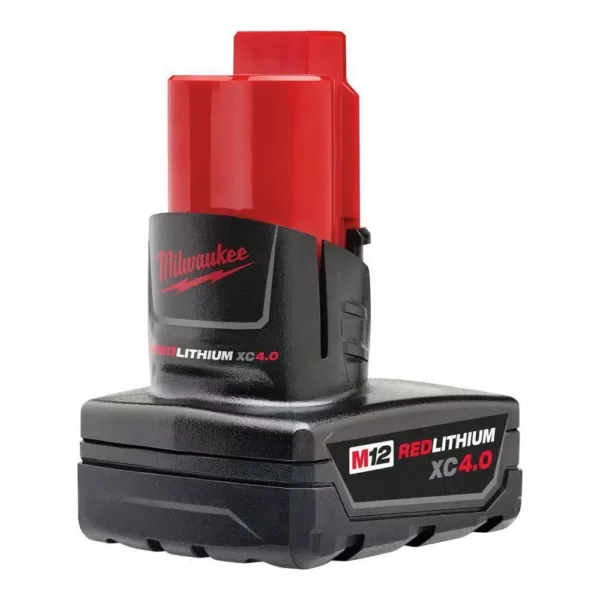 Milwaukee M12 12-Volt Lithium-Ion Starter Kit with Two 4.0 Ah Battery Packs and Charger