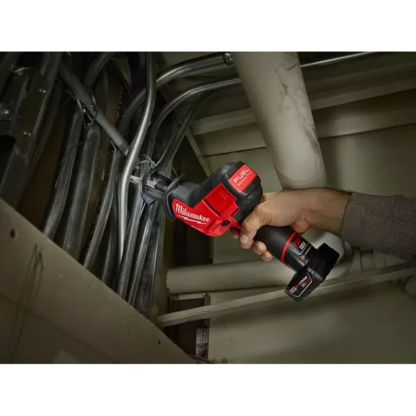 Milwaukee M12 FUEL 12-Volt Lithium-Ion Brushless Cordless HACKZALL Reciprocating Saw Kit with M12 Rotary Tool