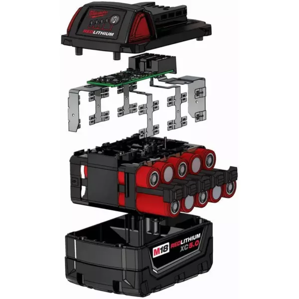 Milwaukee M18 18-Volt Lithium-Ion Cordless Combo Tool Kit (4-Tool) w/ Wet/Dry Vacuum and Additional 5.0Ah Battery