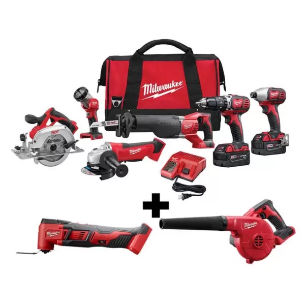 Milwaukee M18 18-Volt Lithium-Ion Cordless Combo Tool Kit (4-Tool) with M18 Oscillating Multi-Tool and Blower