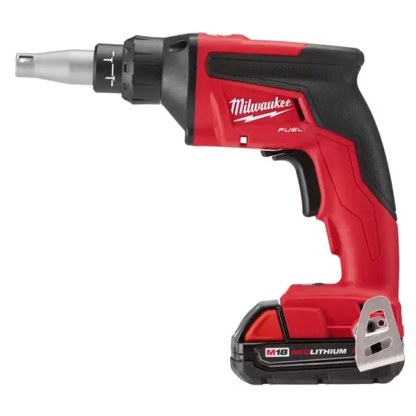 Milwaukee M18 FUEL 18-Volt Lithium-Ion Brushless Cordless Drywall Screw Gun Compact Kit with M18 Cut Out Tool