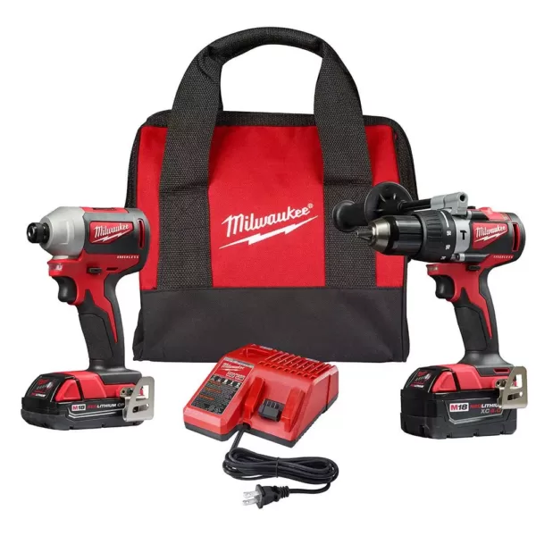 Milwaukee M18 18-Volt Lithium-Ion Brushless Cordless Hammer Drill/Impact/Reciprocating Saw Combo Kit (3-Tool) with 4-Batteries