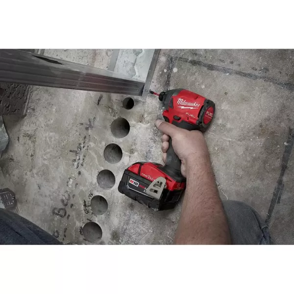 Milwaukee M18 FUEL ONE-KEY 18-Volt Lithium-Ion Brushless Cordless Hammer Drill/Impact Driver Combo Kit Two 5.0 Ah Batteries Case