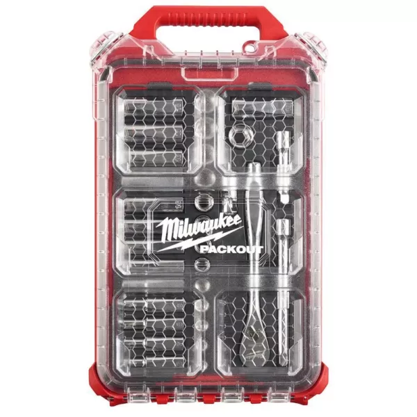 Milwaukee 3/8 in. Drive SAE/Metric Ratchet and Socket Mechanics Tool Set with PACKOUT Case (60-Piece)