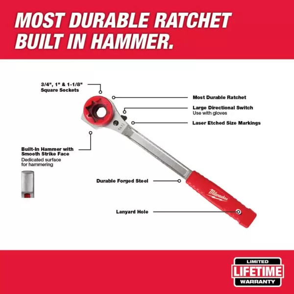 Milwaukee Linemans High Leverage Ratcheting Wrench