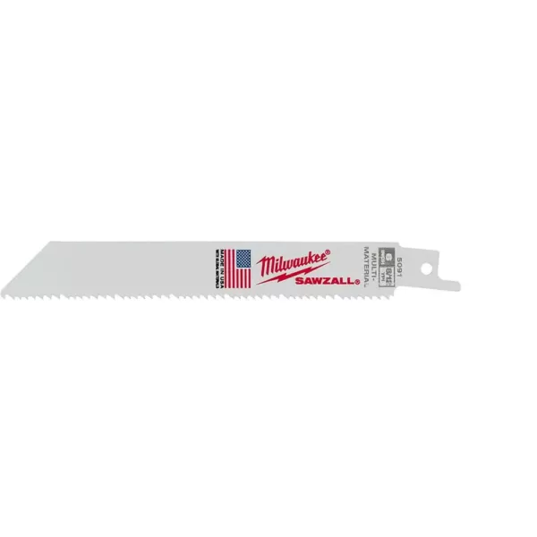 Milwaukee 6 in. 8/12 Teeth per in. Mutli-Material Cutting SAWZALL Reciprocating Saw Blades (5 Pack)