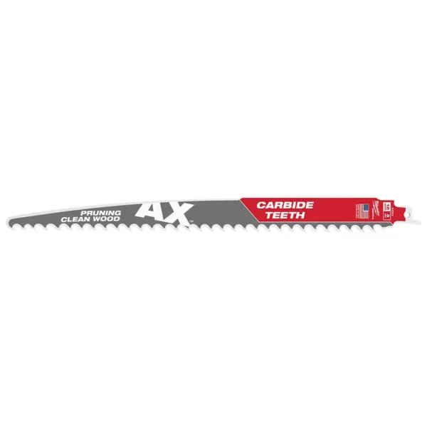 Milwaukee 12 in. 3 TPI Pruning Carbide Teeth Wood Cutting SAWZALL Reciprocating Saw Blade