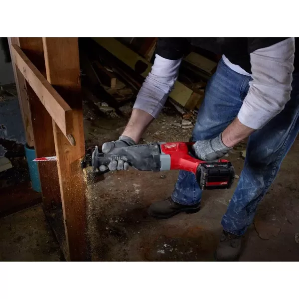 Milwaukee M18 18-Volt Lithium-Ion Cordless Sawzall Reciprocating Saw with M18 Starter Kit (1) 5.0Ah Battery and Charger