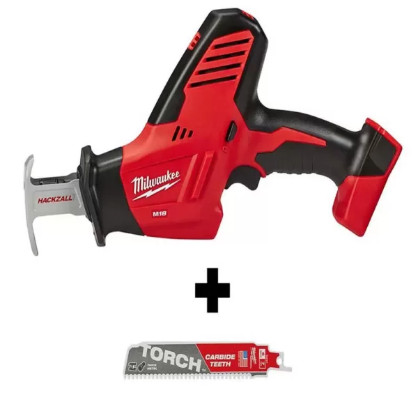 Milwaukee M18 18-Volt Lithium-Ion Cordless Hackzall Reciprocating Saw with Carbide Teeth Metal Cutting SAWZALL Saw Blade