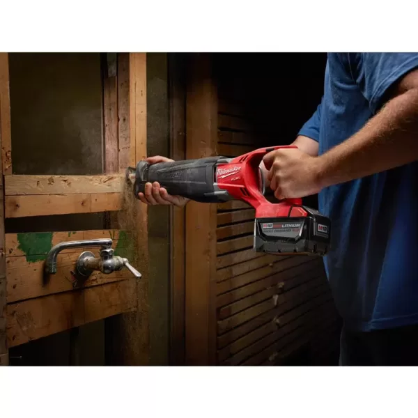 Milwaukee M18 FUEL 18-Volt Lithium-Ion Brushless Cordless SAWZALL Reciprocating Saw Kit W/(2) 9.0Ah Batteries & Hard Case